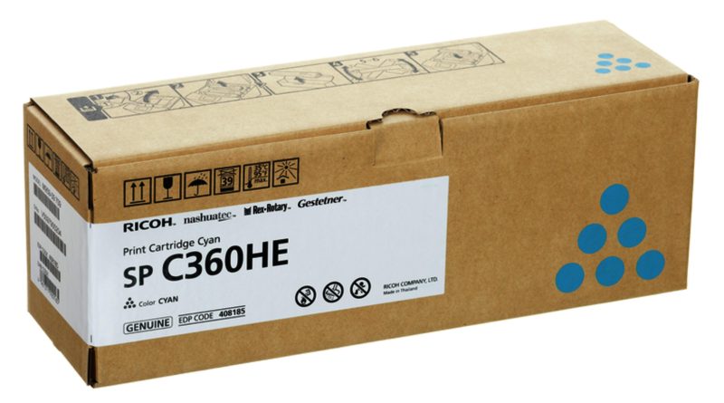 Тонер касета Ricoh SPC360HE, 5000 копия, Cyan - Image 2