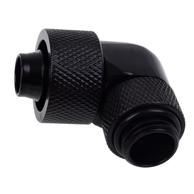 Фитинг Alphacool Eiszapfen, Удължител, 90°, 16/10mm, G1/4, Черен мат