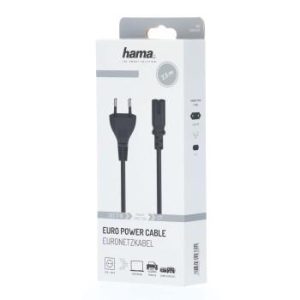 Захранващ кабел HAMA Euro Plug, 2-Pin(IEC C7) женско, 2.5 m, Черен - Image 2