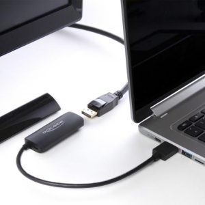 Адаптер Delock 63206, HDMI-A мъжко - DisplayPort женско, 4K 60 Hz, Черен - Image 4