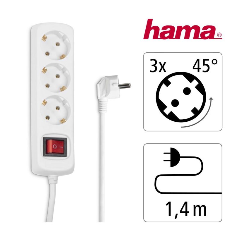 Разклонител HAMA, 3гнезда, 30382 - Image 4