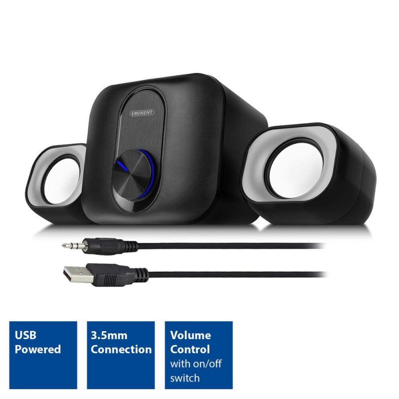 Озвучителна система EWENT Eminent 2.1, 3.5 mm, USB, 11W - Image 2
