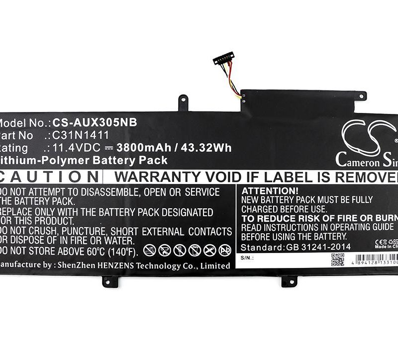 Батерия за лаптоп  C31N1411, Asus ZenBook UX305C, UX305CA, UX305F, UX305FA, 11.4V, 3800 mAh CAMERON SINO