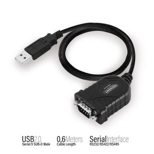 Конвертор Ewent USB -  RS232 9 пин мъжко, Черен - Image 2