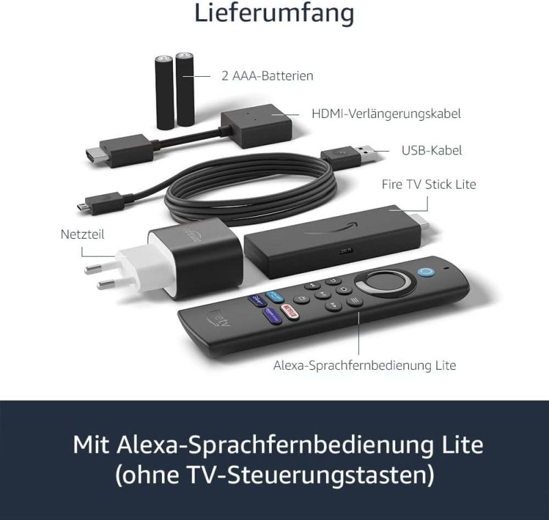 Мултимедиен плеър Amazon Fire TV Stick Lite, Alexa Voice Remote, Черен - Image 2