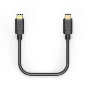 Кабел HAMA USB-C мъжко– USB-C мъжко, 1.5м,480Mb/s, позл.конектори, черен - Image 3