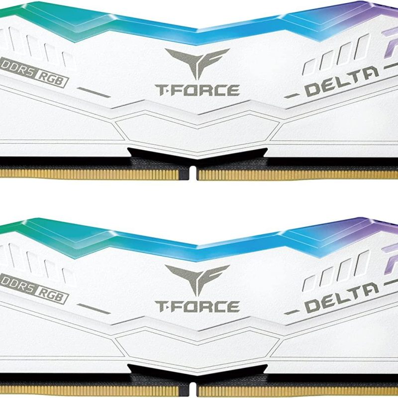 Памет Team Group T-Force Delta RGB White DDR5 32GB (2x16GB) 6000MHz CL38