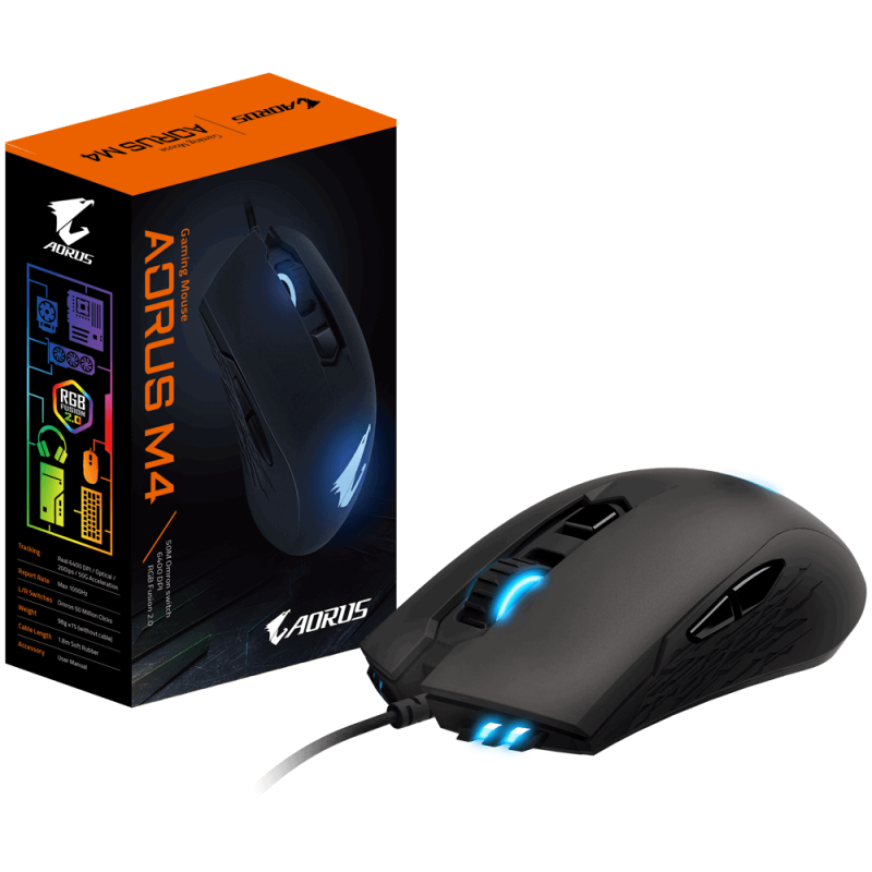 Геймърска оптична мишка Gigabyte Aorus M4 RGB Fusion - Image 7