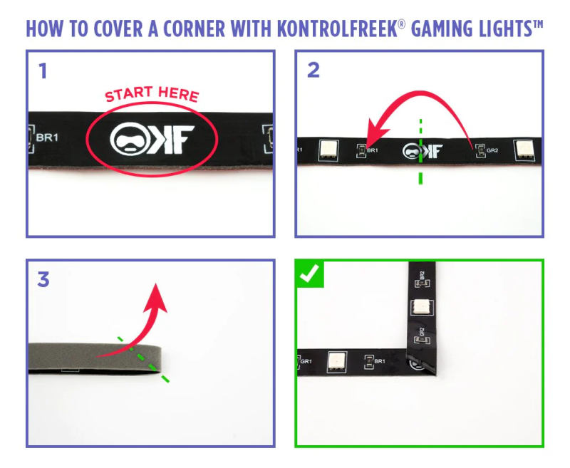RGB лента KontrolFreek Gaming Lights Kit, USB (2.74m) - Image 4