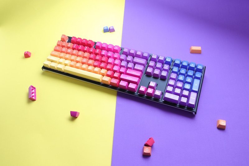 Капачки за механична клавиатура Ducky Afterglow, 108-Keycap Set ABS, Double-Shot, US Layout - Image 12