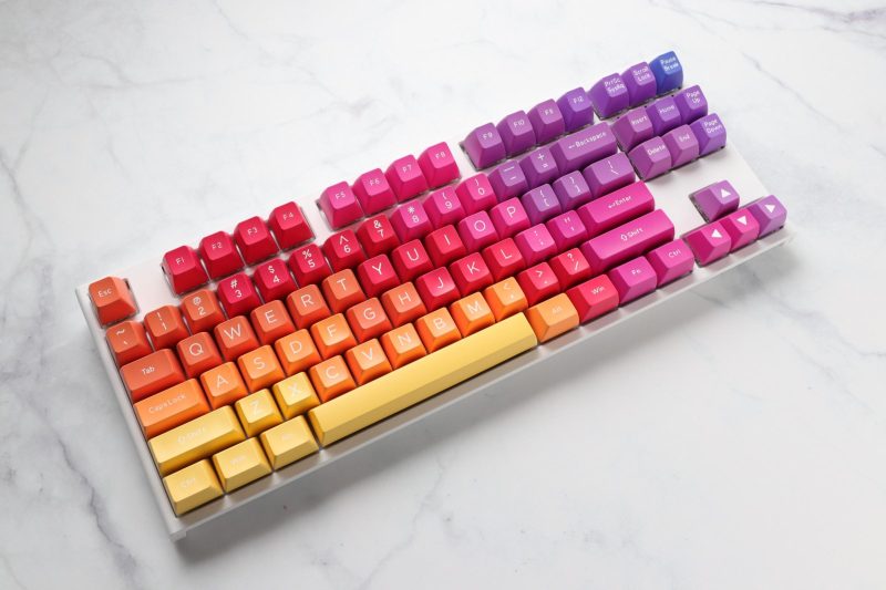 Капачки за механична клавиатура Ducky Afterglow, 108-Keycap Set ABS, Double-Shot, US Layout - Image 4