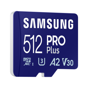 Карта памет Samsung PRO Plus, microSDXC, UHS-I, 512GB, Адаптер