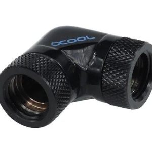 Адаптер Alphacool HF, L-конектор 90°, G1/4 - G1/4, Вътрешна резба, Черен мат