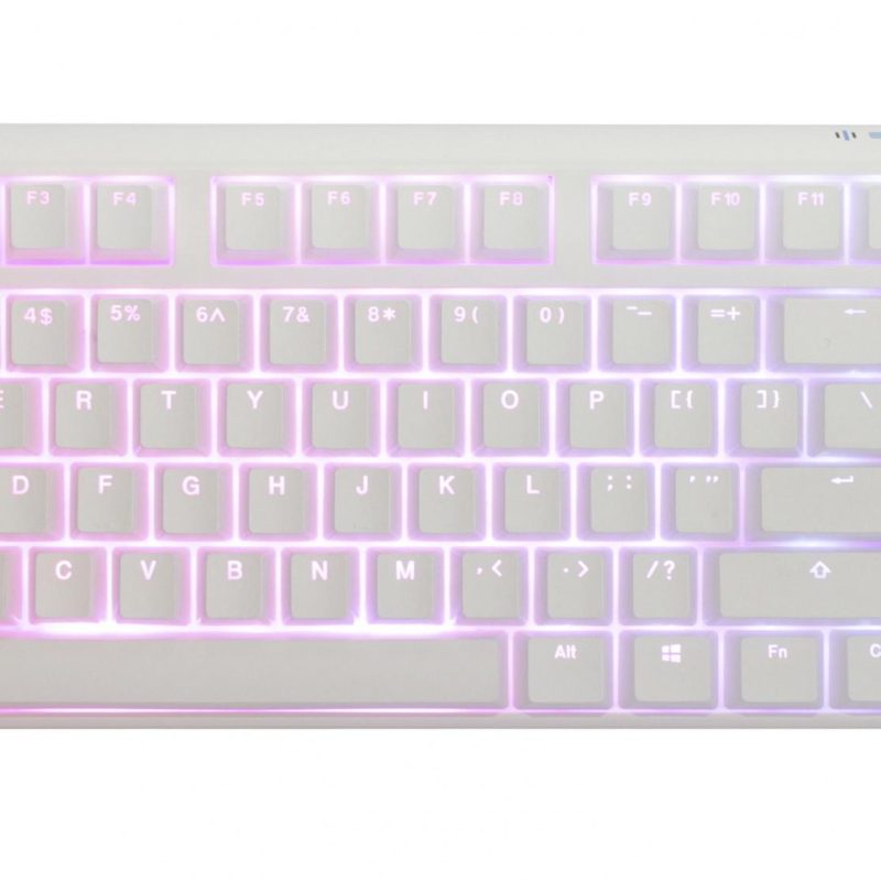 Геймърскa механична клавиатура Ducky One 3 Pure White TKL Hotswap Cherry MX Silver, RGB, PBT Keycaps