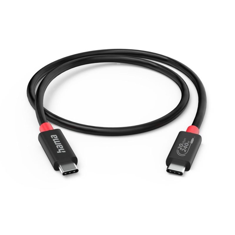 HAMA Кабел USB-C, E-Marker, USB4 Gen2, 20 Gbit/s, 5 A, 240 W, 200788 - Image 2