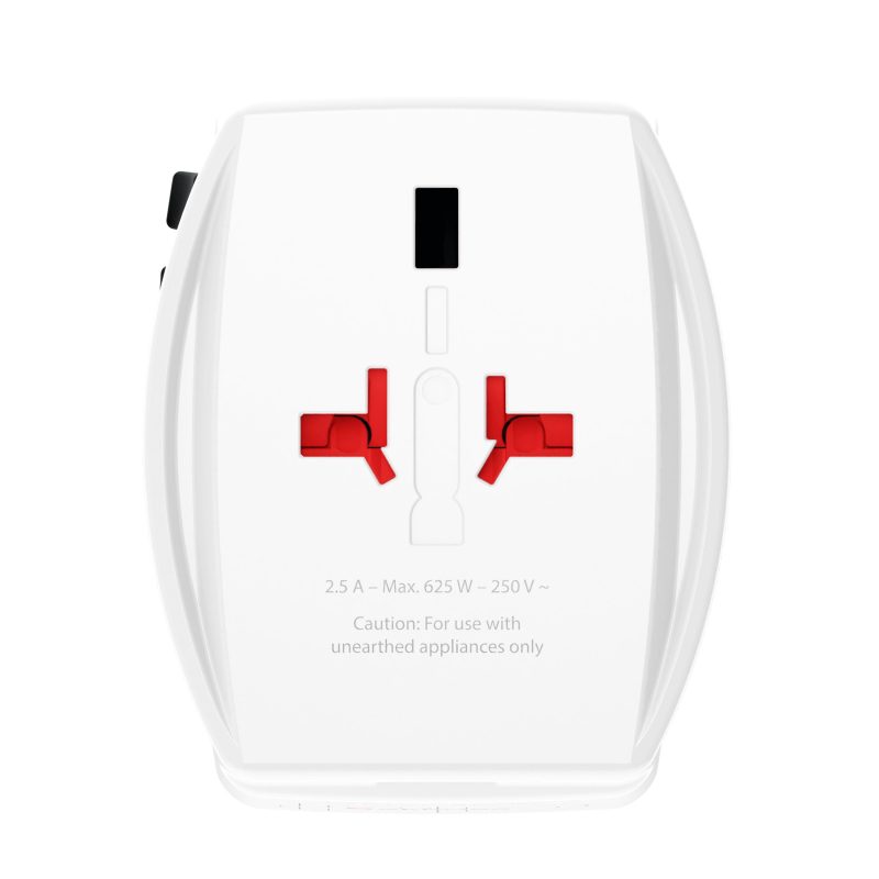 Адаптер SKROSS AC65PD, USB-A, USB-C, 1.302976, World, Бял - Image 2