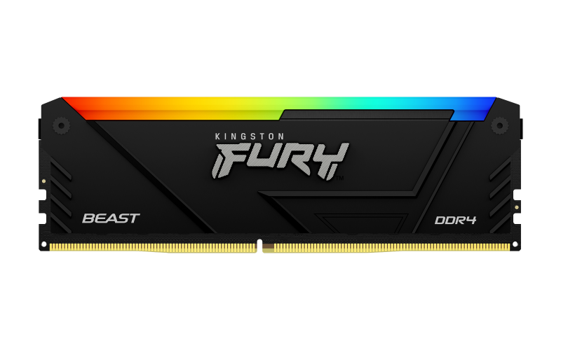 Памет Kingston FURY Beast Black RGB 16GB(2x8GB) DDR4 3200MHz CL16 - Image 2
