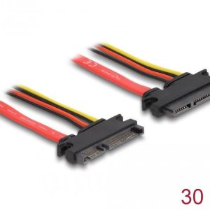 Удължителен кабел DeLock SATA 6 Gb/s 22 pin plug - SATA 22 pin (5 V + 12 V), 30 cm - Image 2