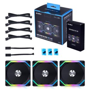 Вентилатори Lian-Li UNI SL120 V2 RGB PWM, 3 броя в комплект, Включен контролер, Черен - Image 10