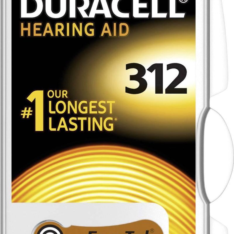 Батерия цинково въздушна DURACELL ZA312 6 бр. бутонни за слухов апарат в блистер