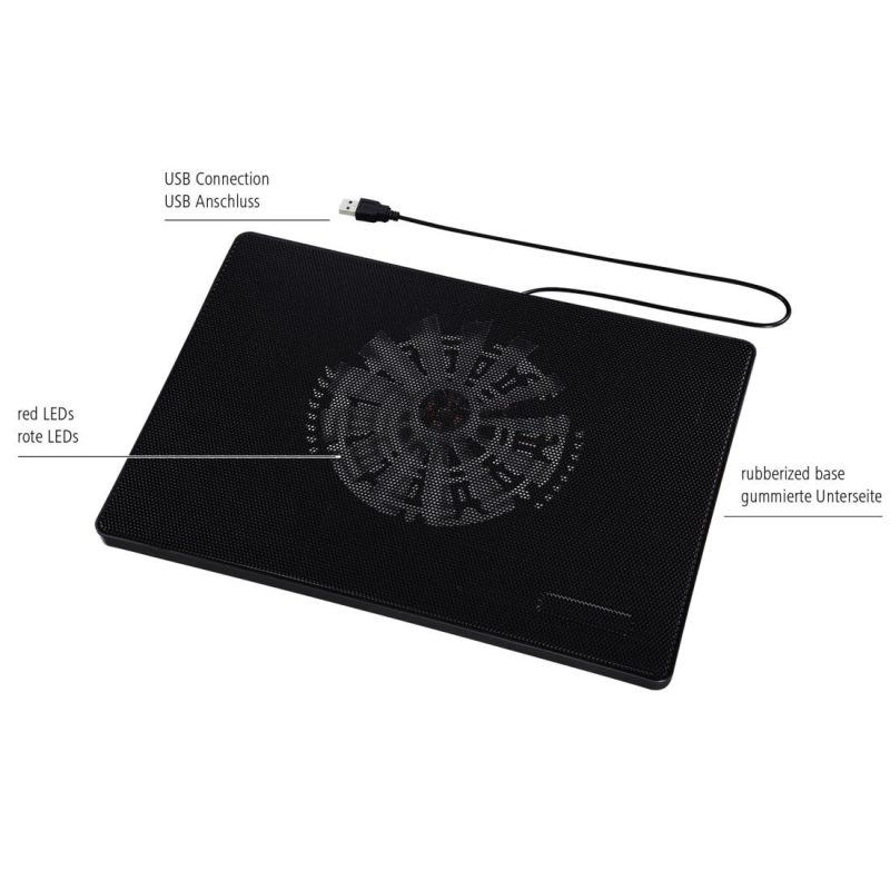 Охладител за лаптоп HAMA Slim, Вентилатор, 13.3" - 15.6", Черен - Image 5