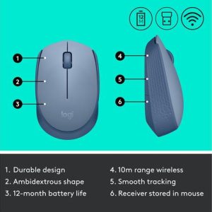 Безжична оптична мишка LOGITECH M171 - Image 6