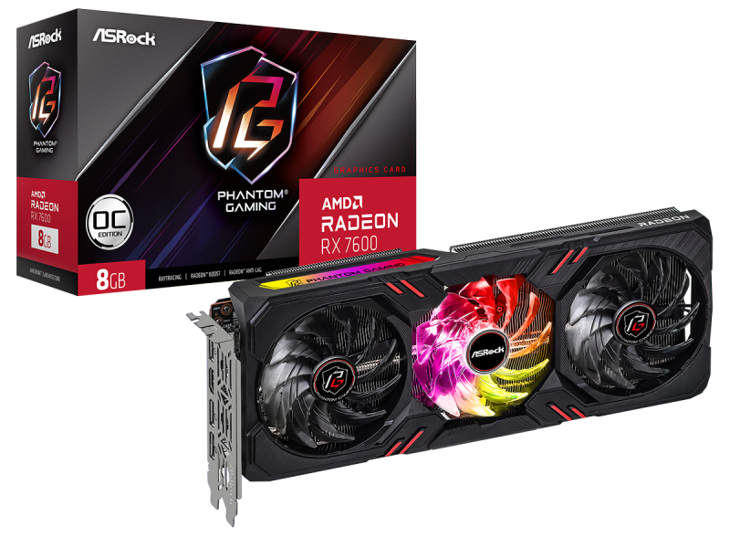 Видео карта ASROCK RX 7600 Phantom Gaming OC 8GB GDDR6 - Image 8