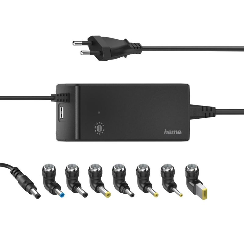 Универсално мрежово зарядно за лаптоп HAMA, изх. 12-22V, 90W, 200004 - Image 2