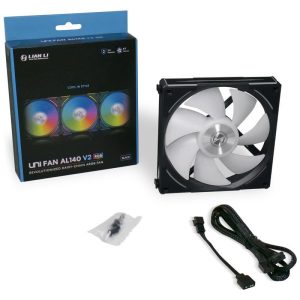 Вентилатор Lian Li UNI AL140 V2, ARGB, Черен - Image 5
