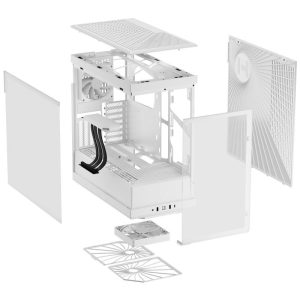 Кутия HYTE Y40 Tempered Glass, Mid-Tower, Бяло - Image 6