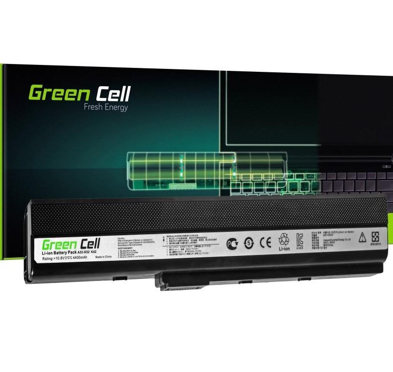 Батерия  за лаптоп GREEN CELL, Asus K52 K52J K52F K52JC K52JR, 10.8V, 4400mAh