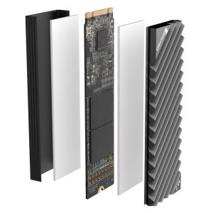 Пасивен охладител Jonsbo M.2 SSD, оребрен, Сив - Image 5