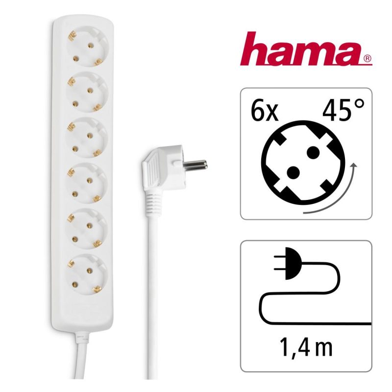 Разклонител HAMA, 6гнезда, 30383 - Image 4
