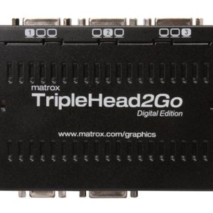 Външен мулти-дисплей адаптер Matrox T2G-D3D-IF за едновременна работа на 3 монитор с DVI/VGA вход