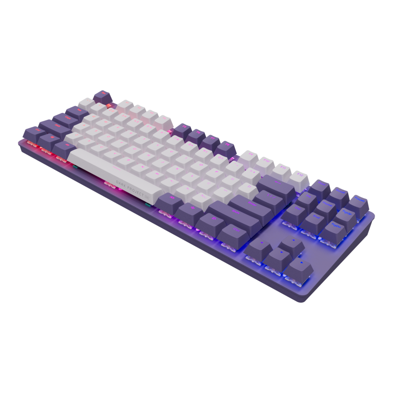 Геймърскa механична клавиатура Dark Project KD87A Violet - G3MS Sapphire Switches, RGB, PBT Keycaps - Image 4