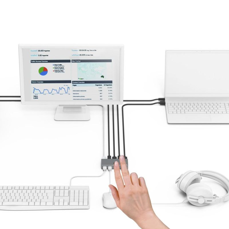 KVM превключвател Hama Connect2Switch, 4-портов, USB, HDMI, Вкл. кабели - Image 6