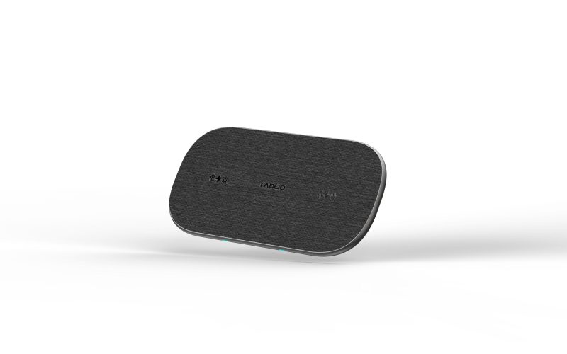 Безжично зарядно RAPOO XC260, Qi, Двойно, 7.5W/10W, Черен - Image 5