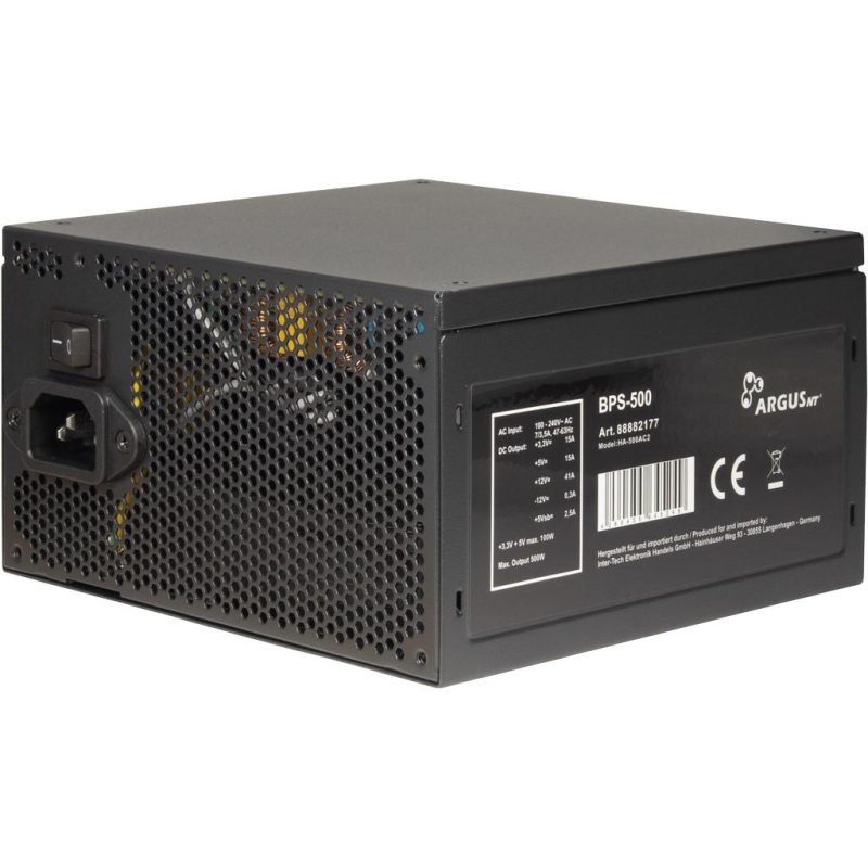 Захранващ блок Inter Tech Argus BPS-500, 500W 80+ Bronze - Image 2