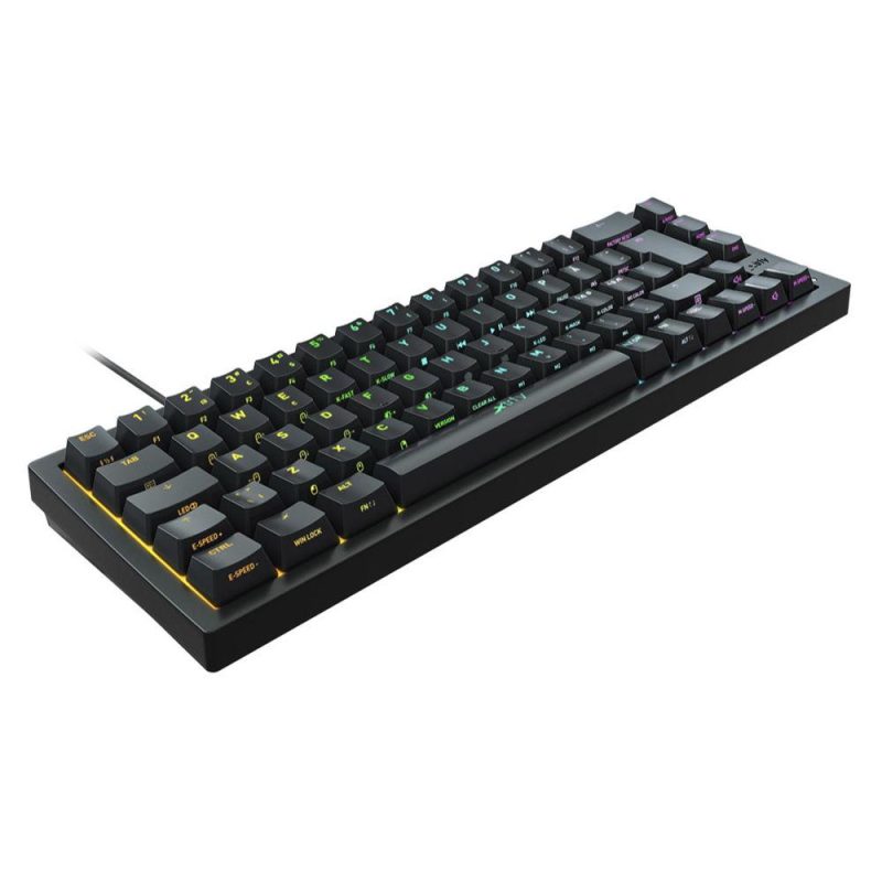 Геймърскa механична клавиатура XTRFY K5, 65% Hotswap, RGB подсветка, UK Layout Kailh Red, Черен - Image 3