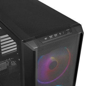 Кутия Lian-Li LANCOOL 216, RGB, Mid-Tower, Tempered Glass, Черна - Image 3