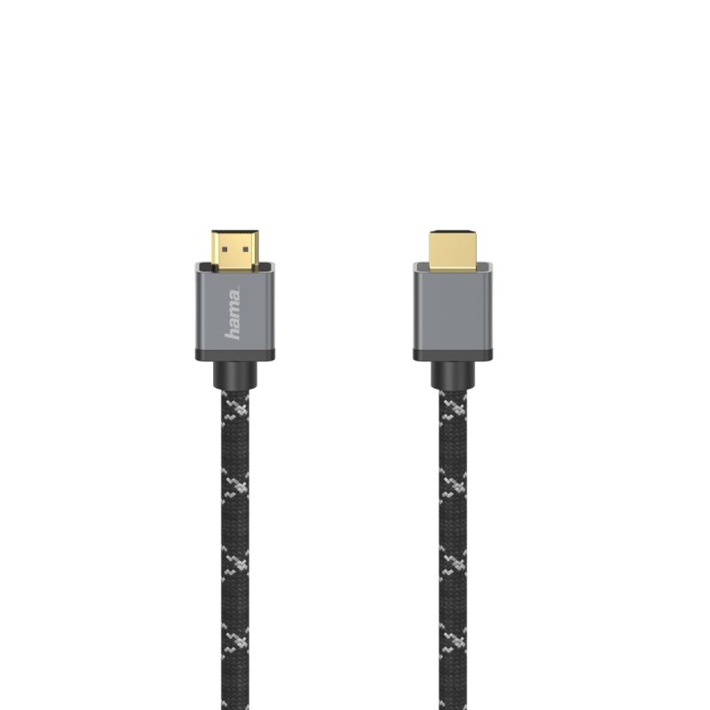 Кабел HAMA Ultra HD, HDMI мъжко - HDMI мъжко, 8K, 48GB/s,метал, 2 м, Позл. конектори, Черен - Image 2