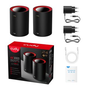 Безжична MESH система Cudy M3000, 2 броя, AX3000 Dual Band, 2.4/5 GHz, 574 -  2402 Mbps - Image 4