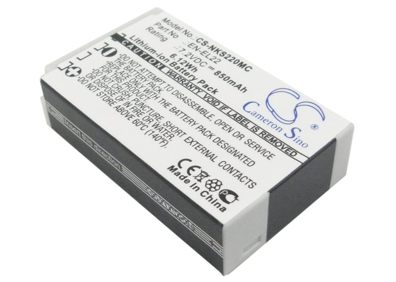 Батерия  за камера NIKON J4/S2 EN-EL22  CS-NKS220MC 3,8V 3000mAh  CAMERON SINO - Image 3