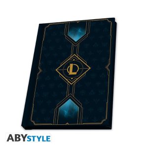 Комплект ABYSTYLE LEAGUE OF LEGENDS - Pck XXL glass + Pin + Notebook "Hextech logo" - Image 4