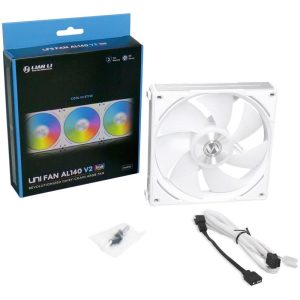 Вентилатор Lian Li UNI AL140 V2, ARGB, Бял - Image 5