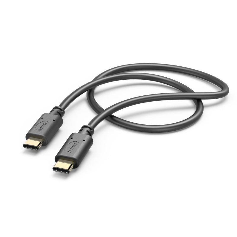 HAMA Кабел USB-C мъжко - USB-C мъжко, 1.0 м, 480 MBit/s, Черен - Image 2