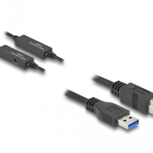 Кабел Delock USB-A - USB-B, USB 3.2, 10м - Image 2