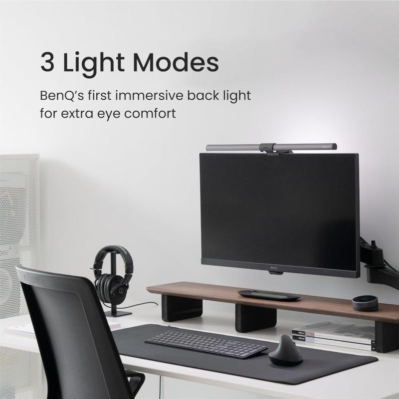 Лампа за четене за монитор BenQ CLIP ScreenBar Halo, 3 режима, Безжичен контролер - Image 2