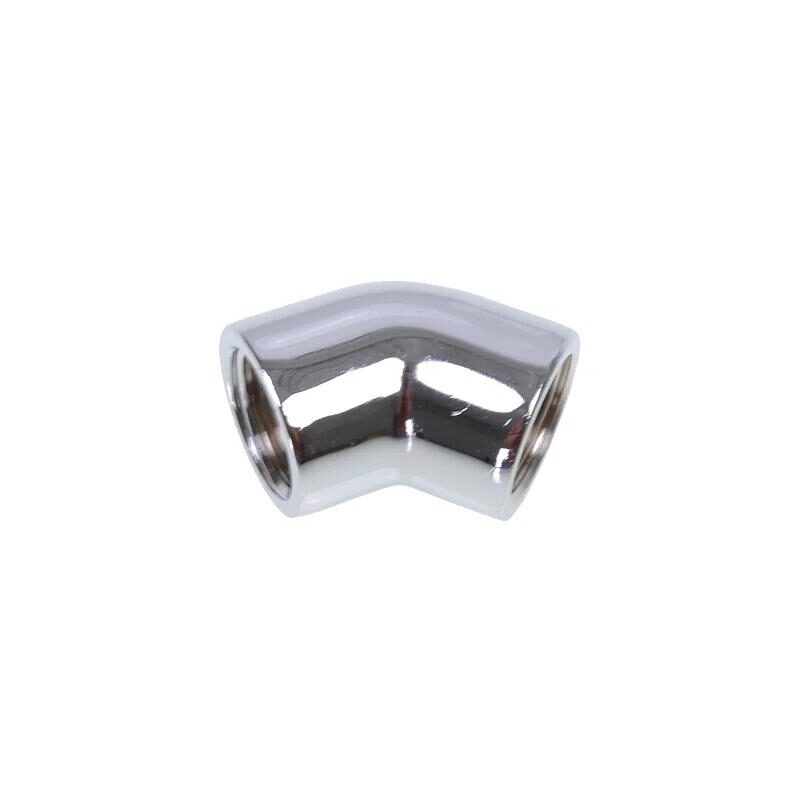 L-конектор Alphacool HF, Вътрешна резба G1/4 - G1/4, 45°, Хром