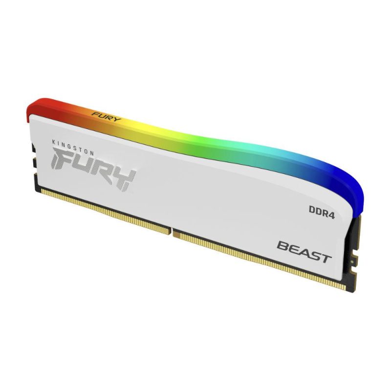 Памет Kingston FURY Beast White RGB 8GB DDR4 3600MHz KF436C17BWA/8 - Image 2